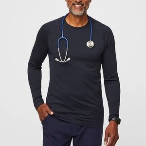 Figs Makato‎ Deep Blue Long Sleeve Under scrub, Size 2XL